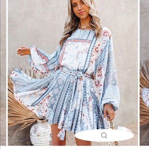 You matter rope tie mini dress